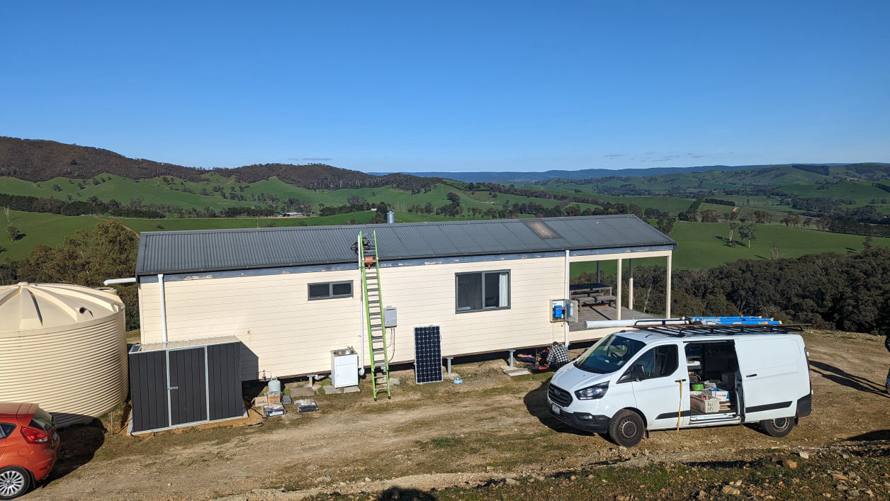 tiny house off grid solar Healesville